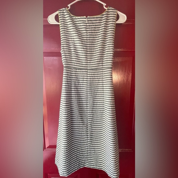 LOFT Blue and White Tie Mini Dress Size 2 - Picture 3 of 4